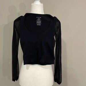 Free People Top, Sheer Sleeves